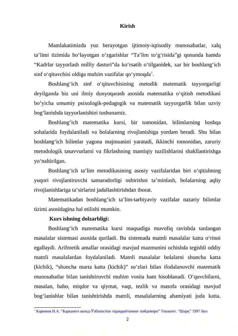 Matematika darslari 2