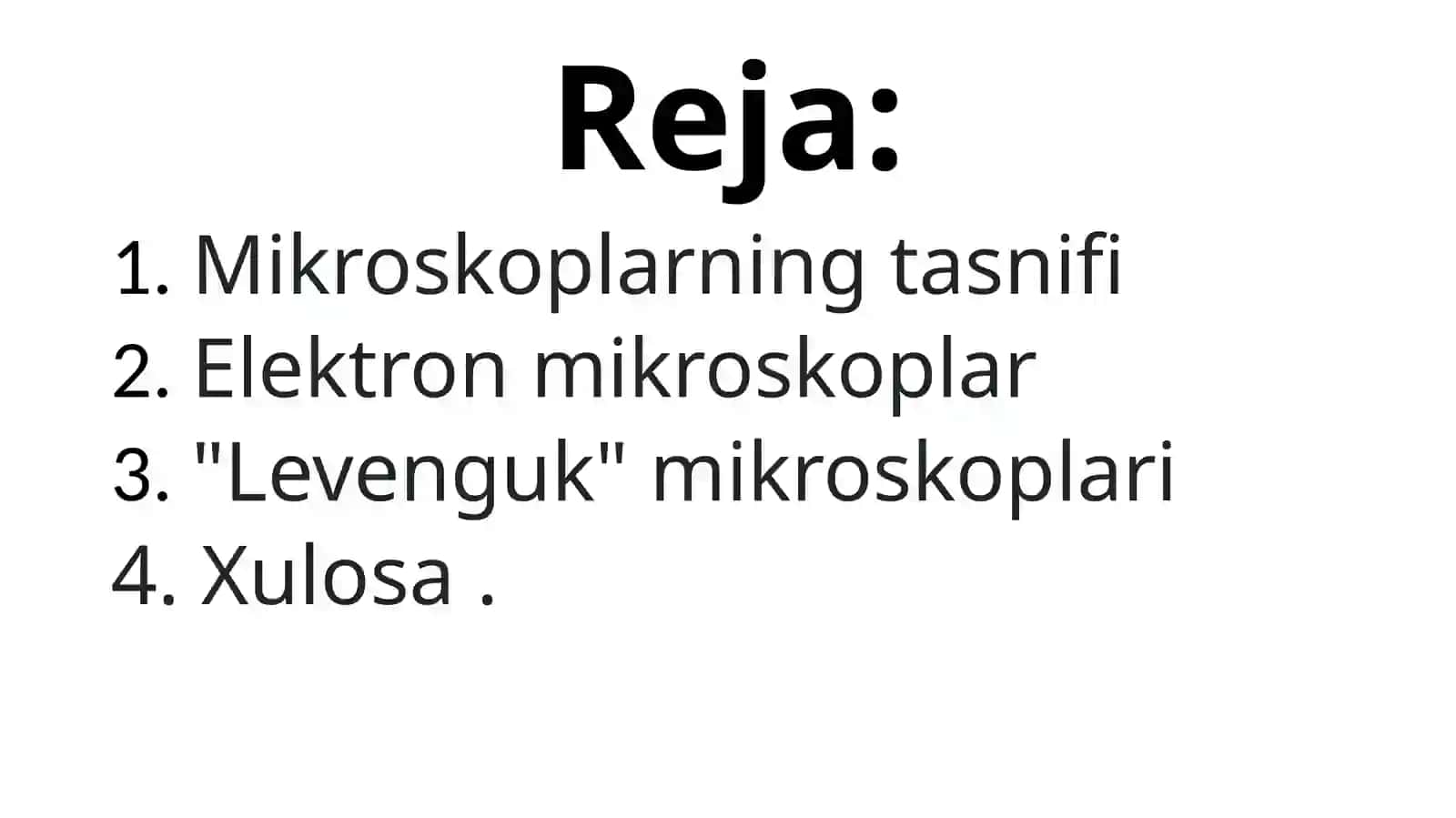 Mikroskop turlari va funksiyalari 2