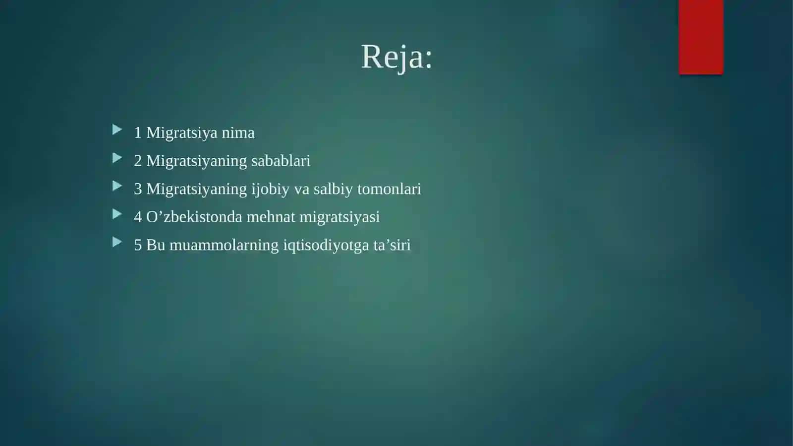 MIGRATSIYA VA QOCHOQLAR MUAMMOSI 2