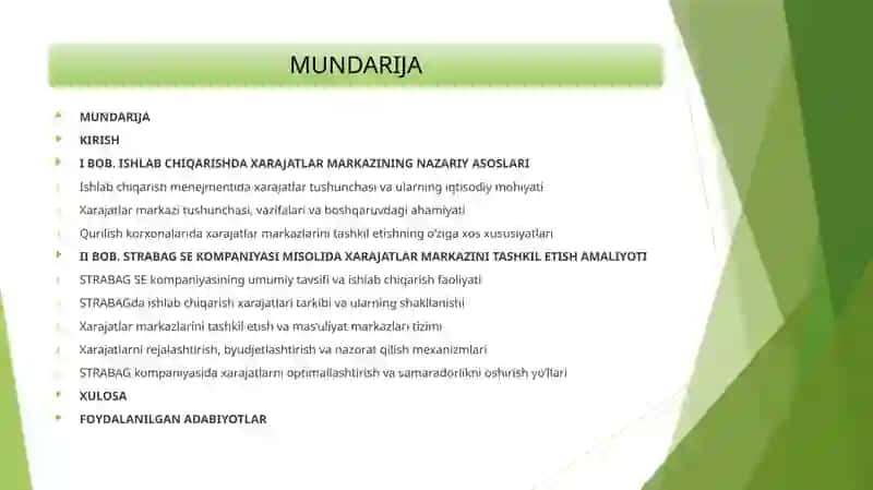 Qurilishda Marketing fanidan kurs ishi 2