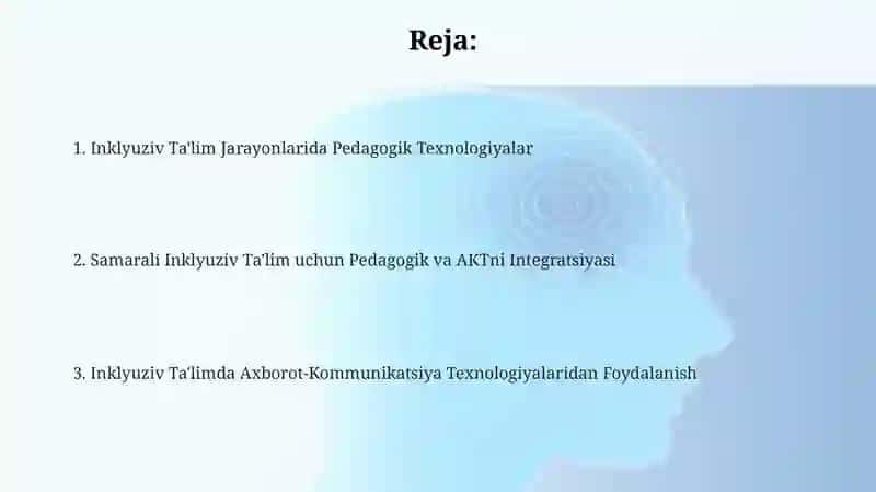 Inklyuziv ta'lim jarayonlarida pedagogik texnologiyalar 2