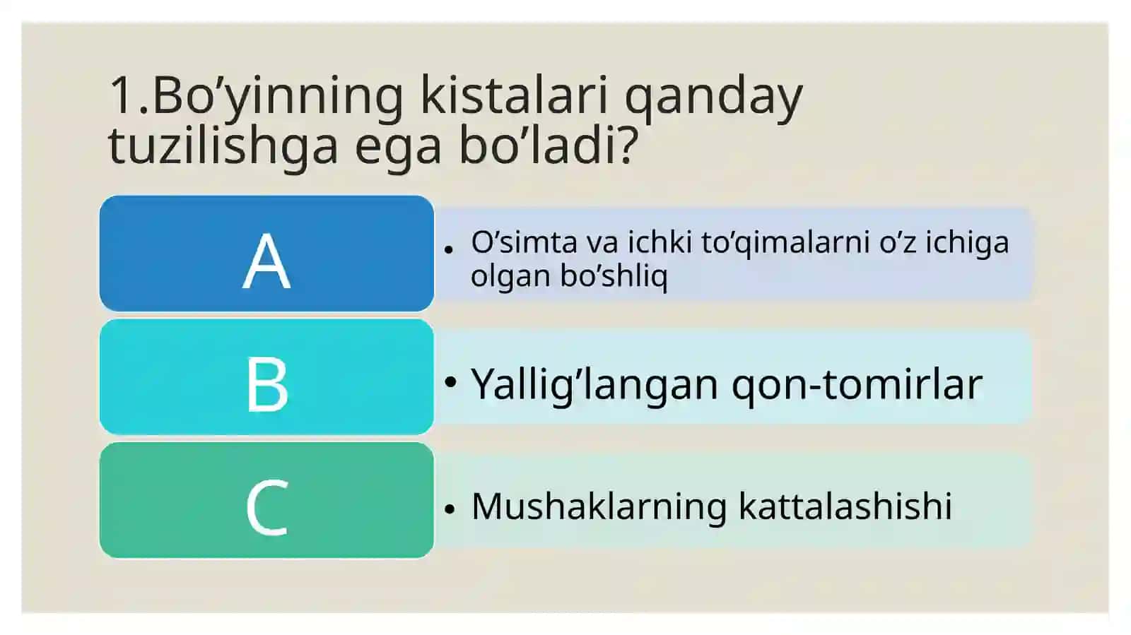 Boʻyinnig oʻrta yon oqmalari va kistalari 2