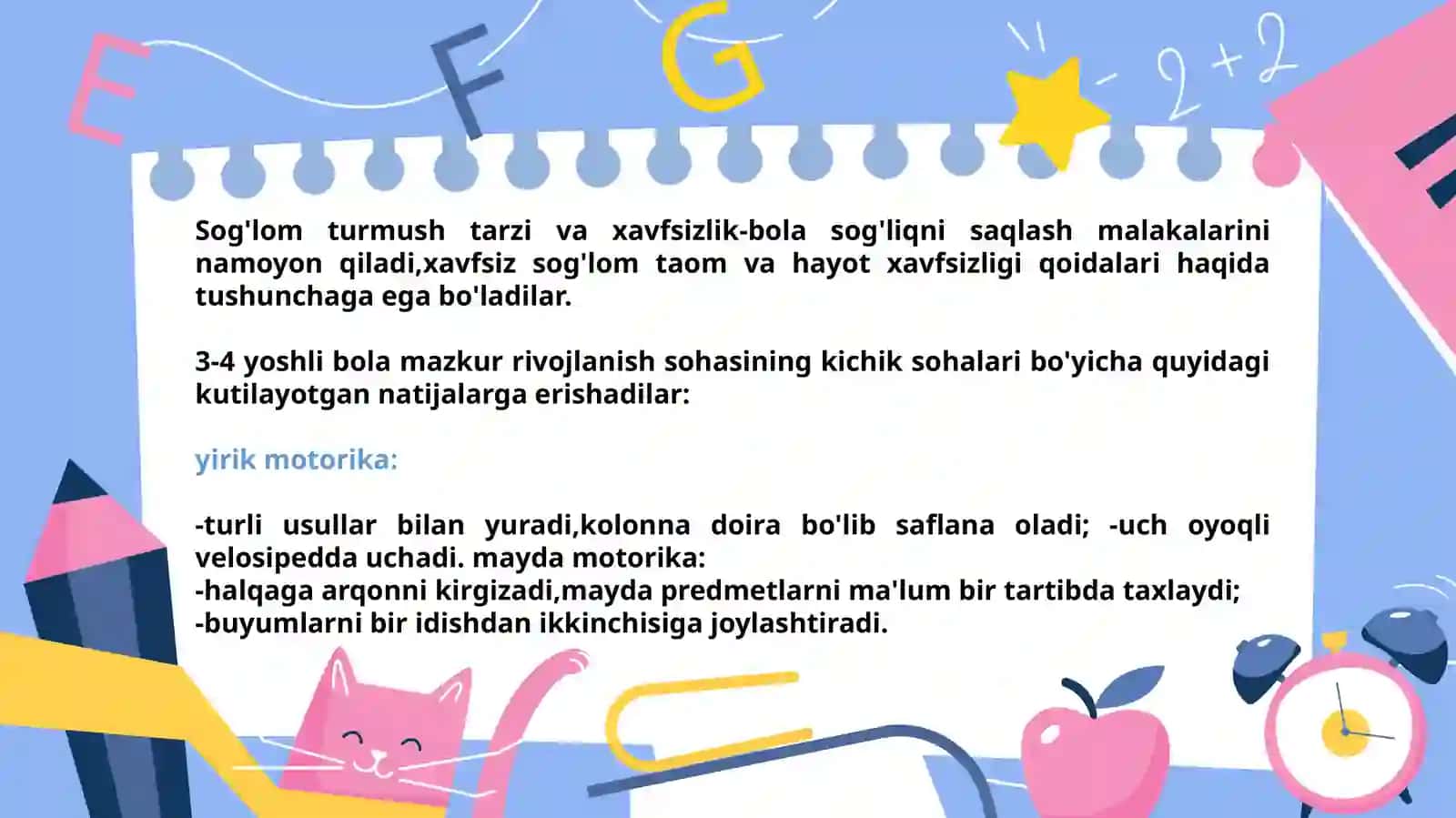 Jismoniy rivojlanish va sog'lom turmush tarzini shakllantirish 2