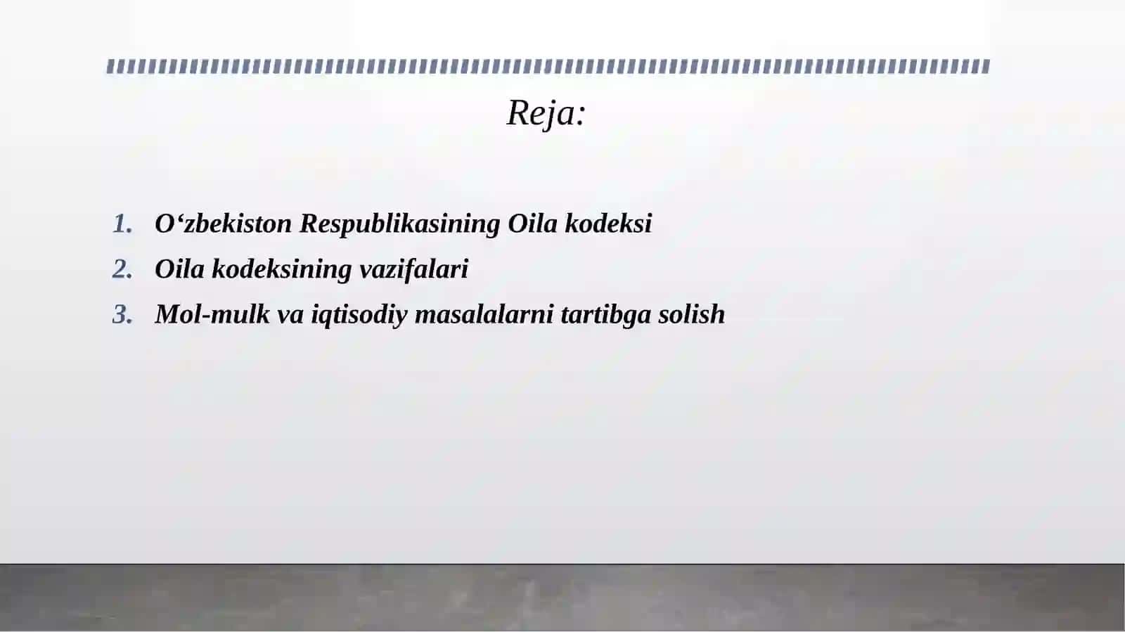 O‘zbekiston Respublikasining Oila kodeksi va uning vazifalari 2