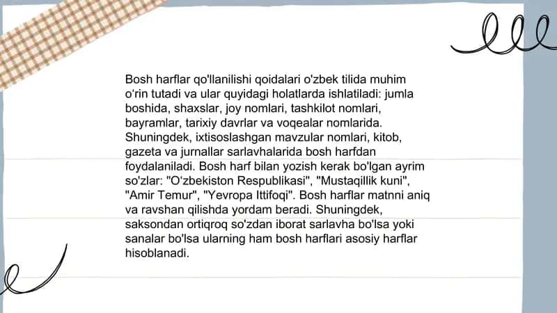 Bosh harflar imlosi 2