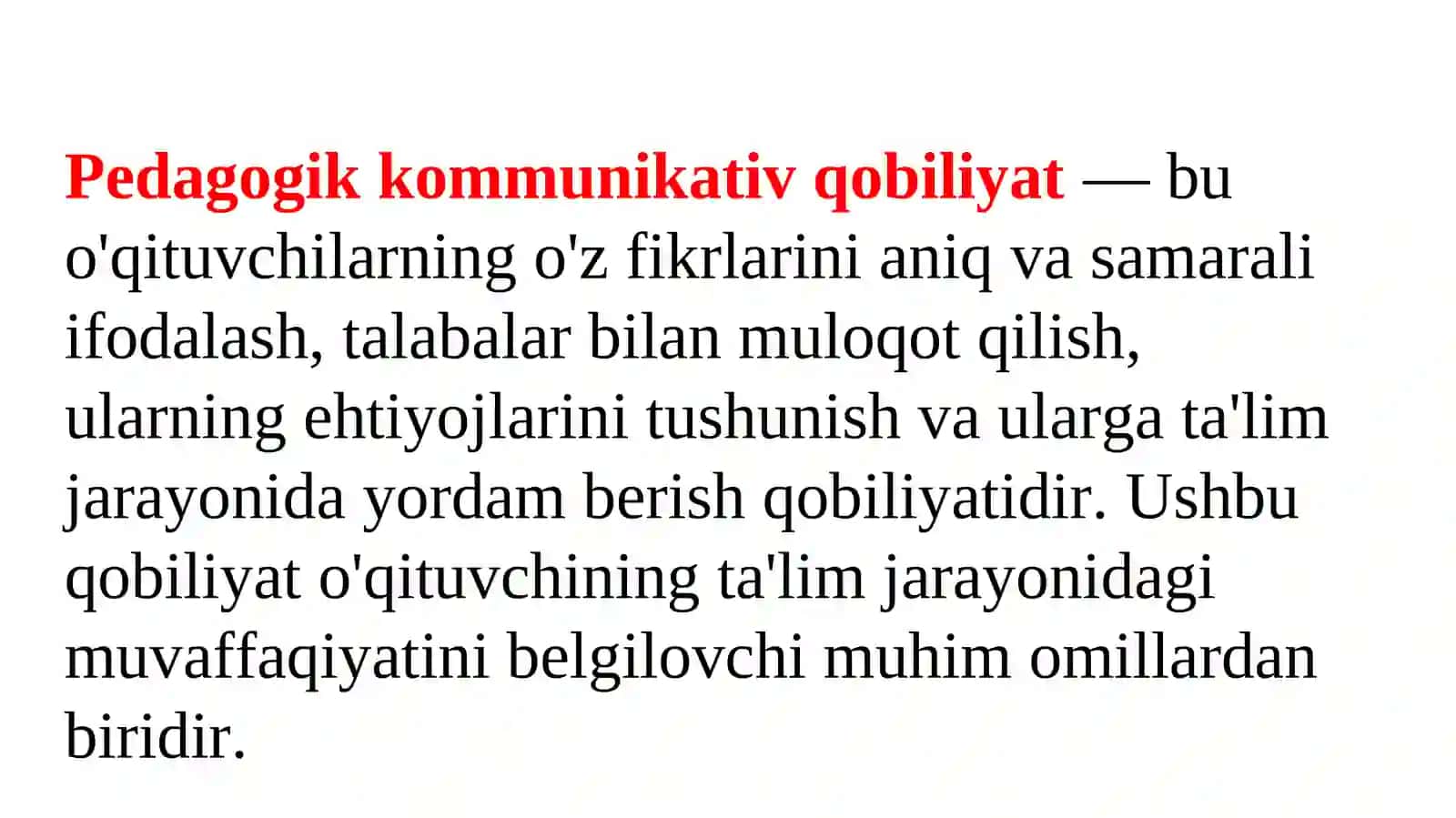 Kommunikativ qobiliyatning o‘quvchilarga o‘qitishda ahamiyati 2