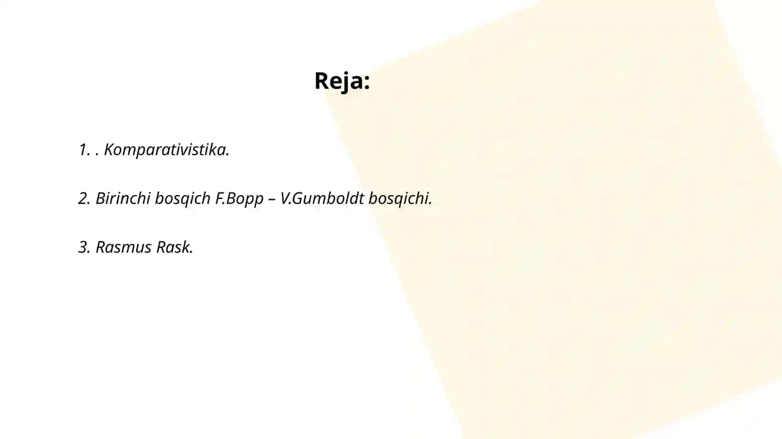 Komparativistika.(Qiyosiy – tarixiy tilshunoslik) 2