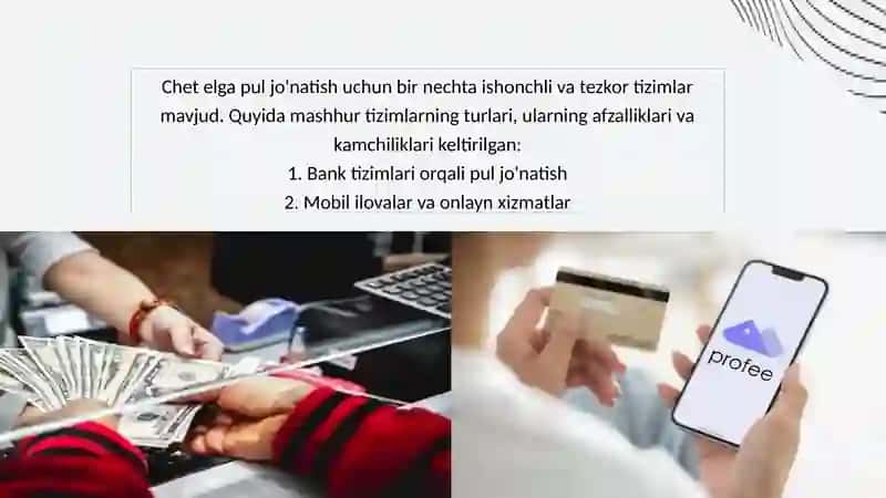 CHET ELGA PUL JONATISH TIZIMLARI 2