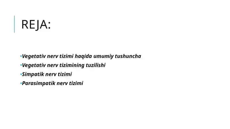 Vegetativ nerv tizimi klinika anatomiyasi 2
