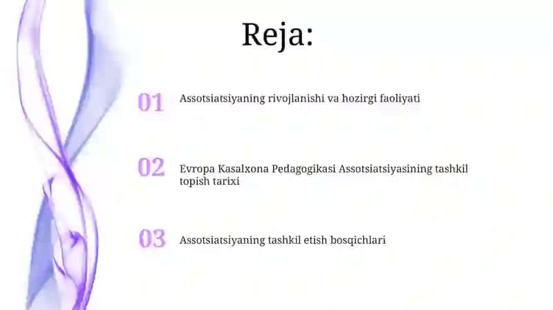 Yevropa gospital pedagogika uyushmasi tashkil topish tarixi 2