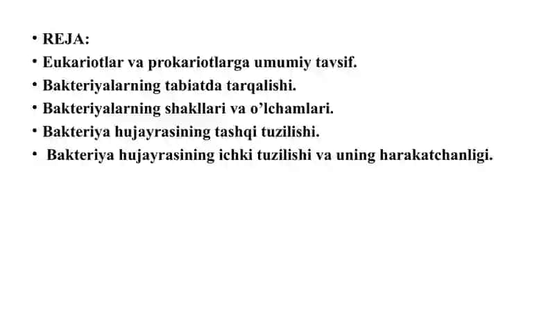 BAKTERIYALARNINGSHAKLI, HUJAYRA TUZILISHI VA HARAKATLANISHI 2