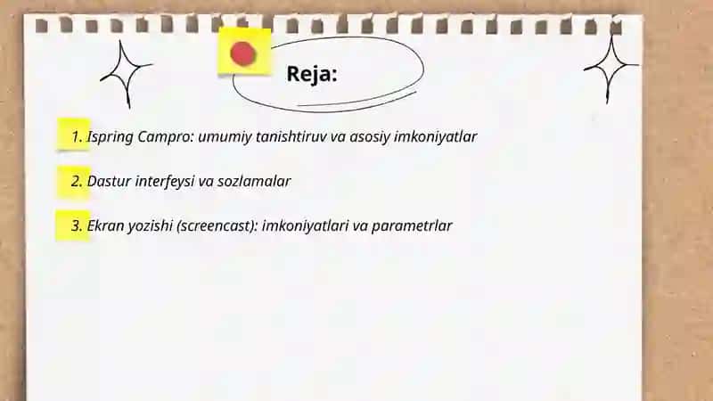 Ispring Campro dasturlari va ularning imkoniyatlari 2