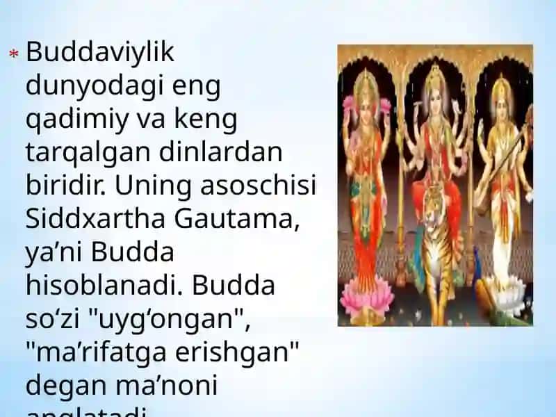 Buddaviylik dini tarixi va asosiy g'oyalari 2