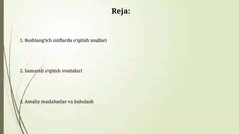 Boshlang’ich sinflarda ta’lim metodlari va vositalari 2