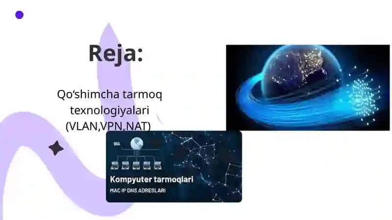 Qo'shimcha tarmoq texnalogiyalari 2