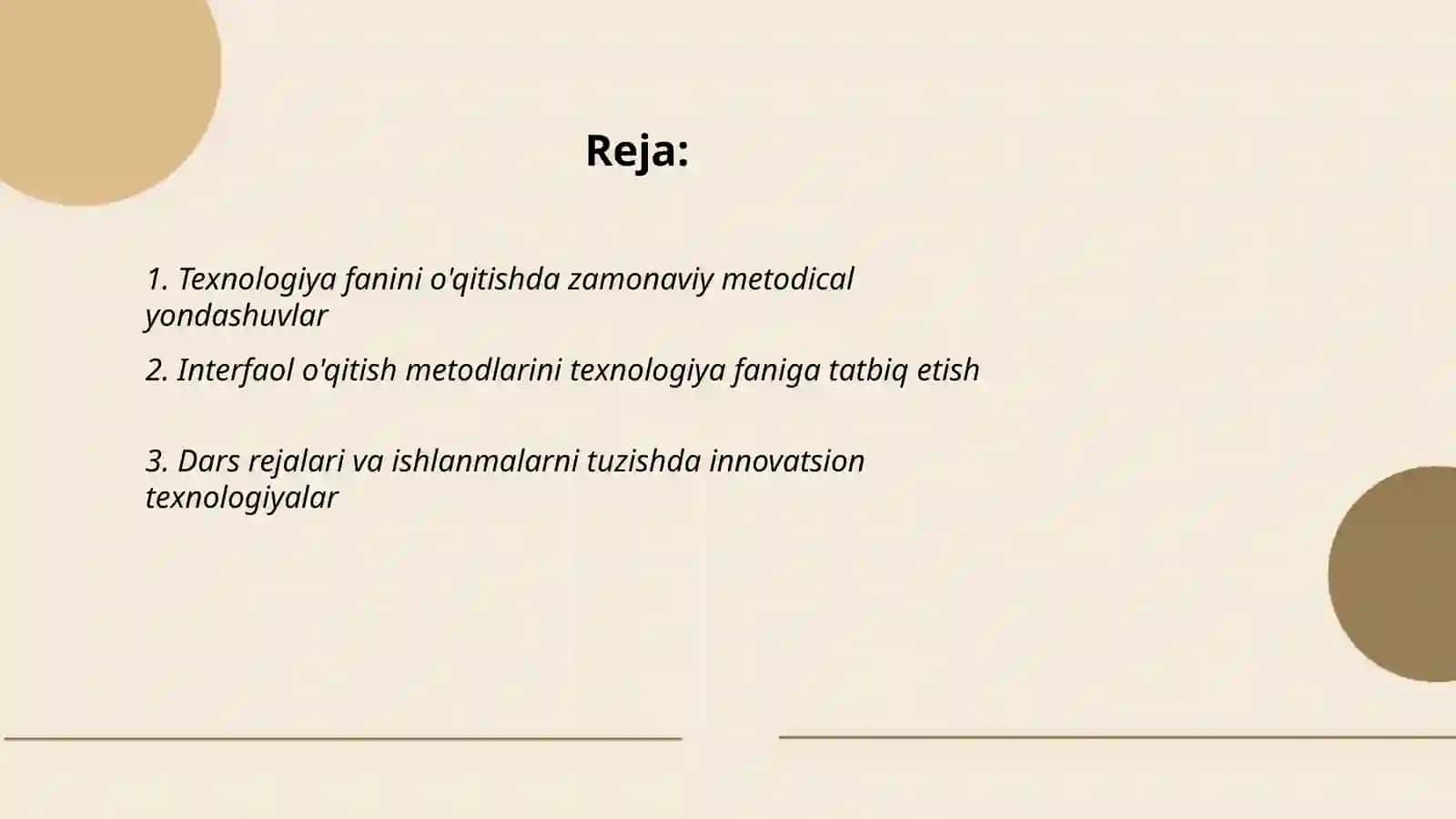 Texnologiya fanini o'qitishda zamonaviy metodical yondashuvlar 2