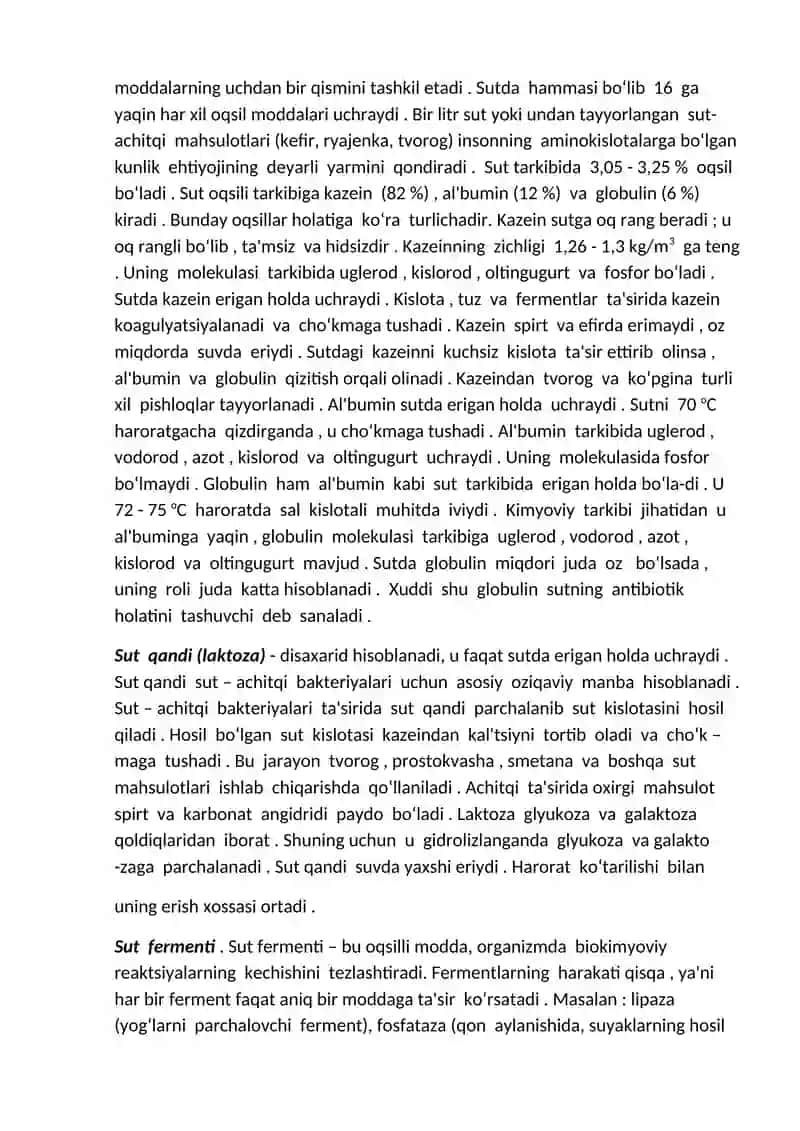 Turli qishloq xo’jalik mollari sutini birlamchi qayta ishlash jarayoni 2