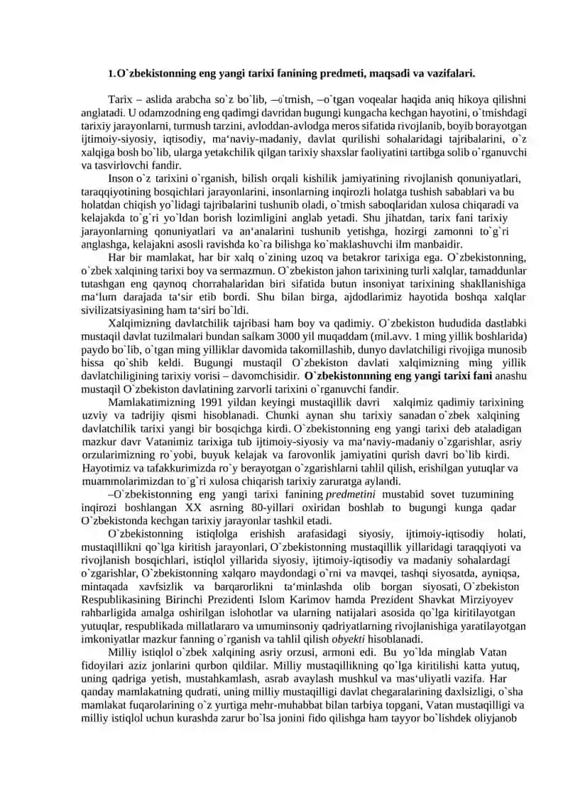 Kirish. Fanning predmeti, maqsadi va vazifalari, nazariy-metodologik tamoyillari 2