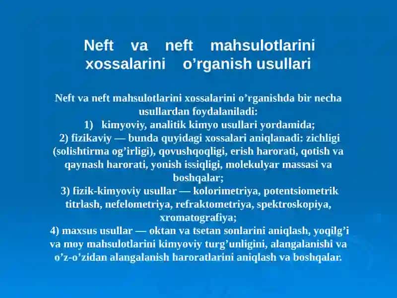Tabiiygazlarning fizik xossalari 2