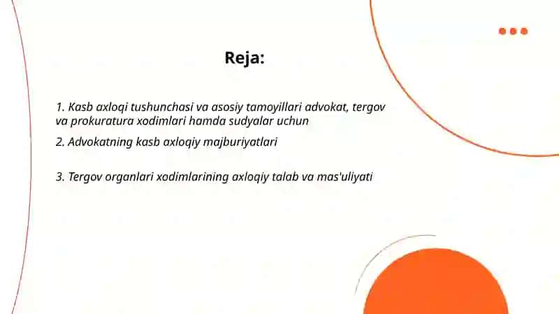 Advokat tergov va prokuratura organlari xodimlari hamda sudyaning kasb axloqi 2