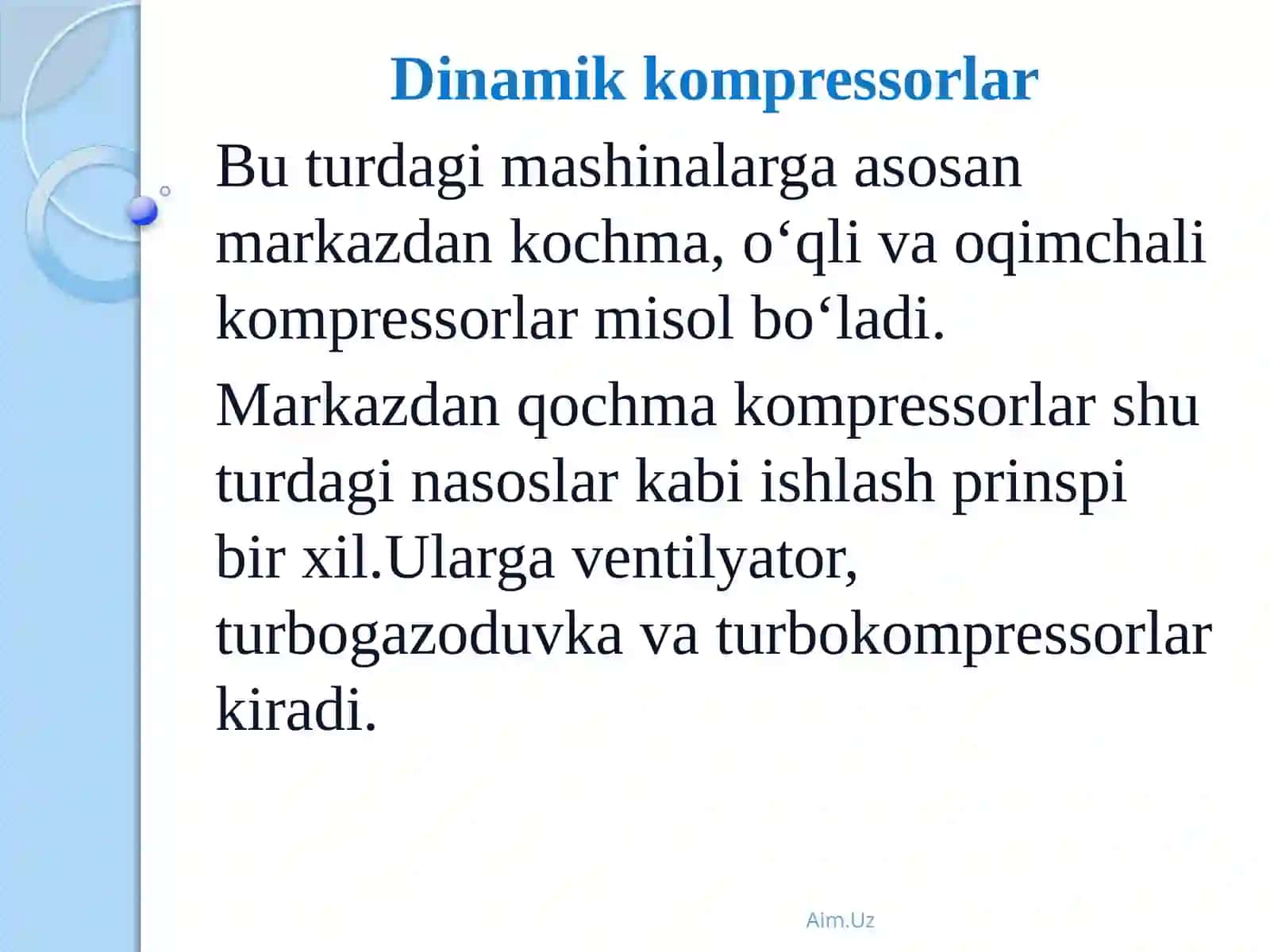 Markazdan qo'chma ventilyatorning xarakteristikasini aniqlash 2
