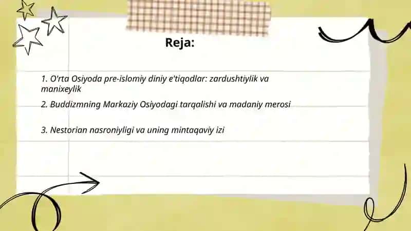 O'rta Osiyodagi diniy-mafkuraviy g'oyalar 2