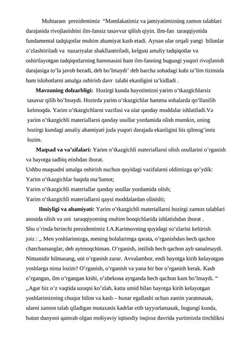 Yarim o’tkazgich materiallarini olish usullari 2