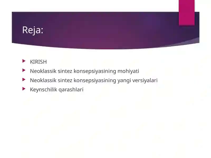 Neoklassik sintez konsepsiyasining mohiyati 2