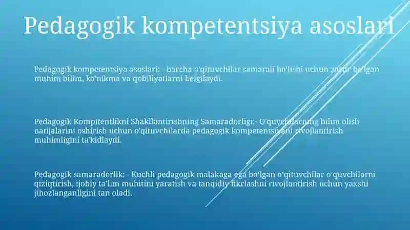 Pedagogik Kompitentlikni Shakllantirishning Samaradorligi 2