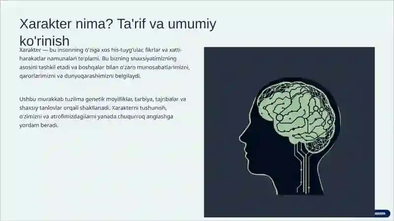 Xarakter: O'zingizni tushunish 2