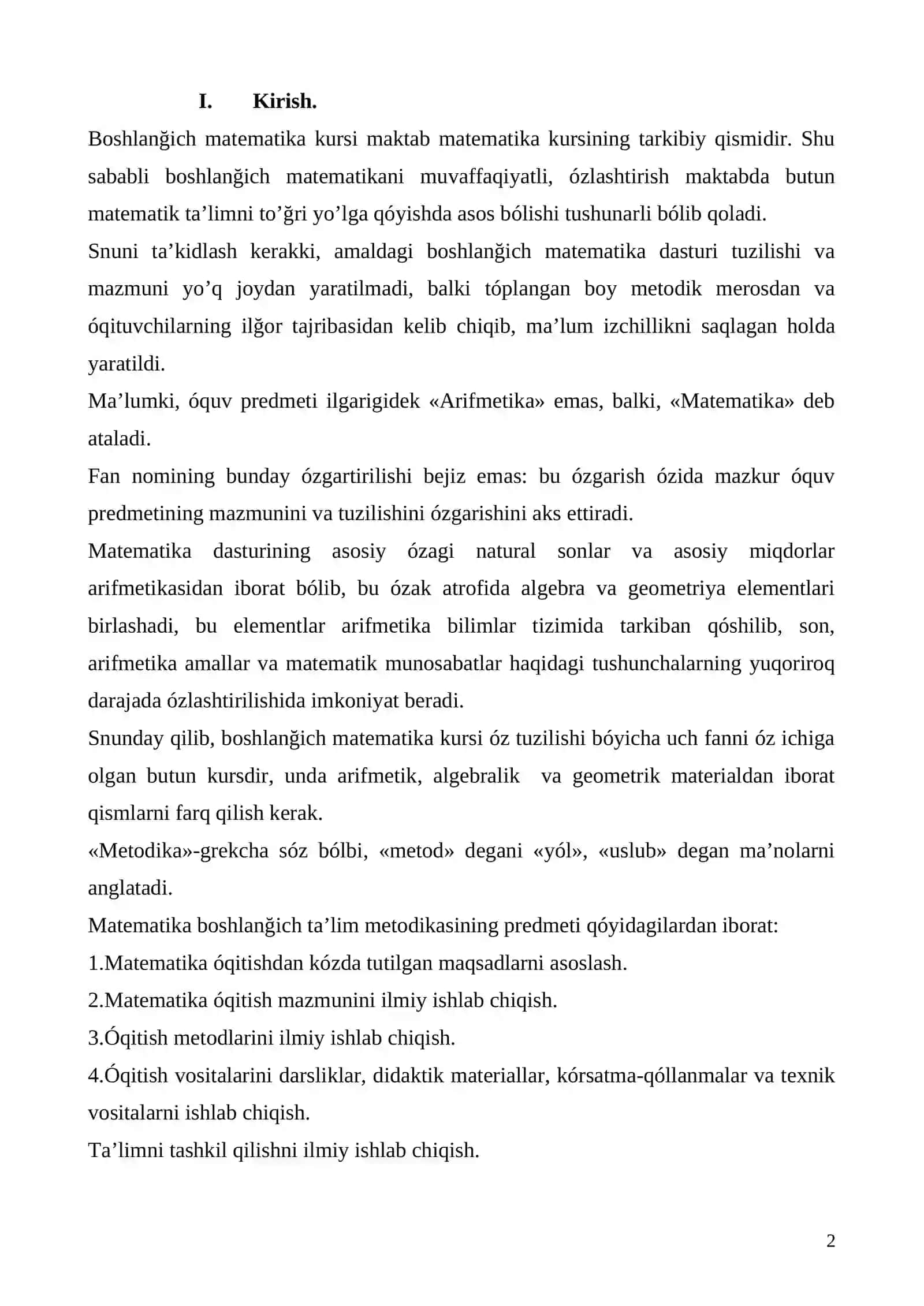 Matematika darslarining óziga xos xususiyatlari 2