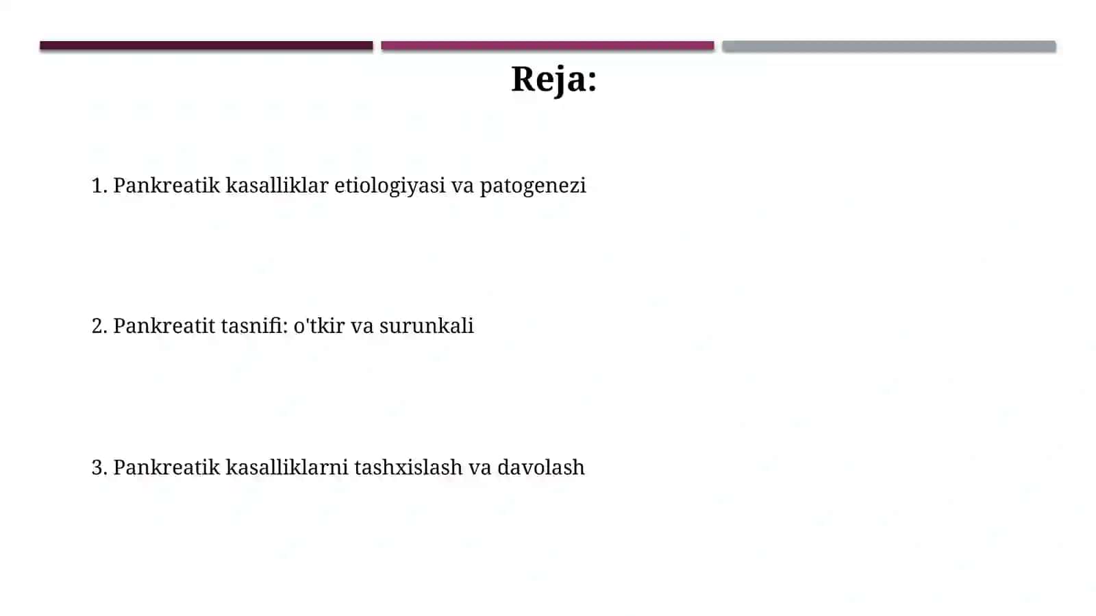 Oshqozon osti bezi etiologiyasi, patogenezi, va tasnifi 2
