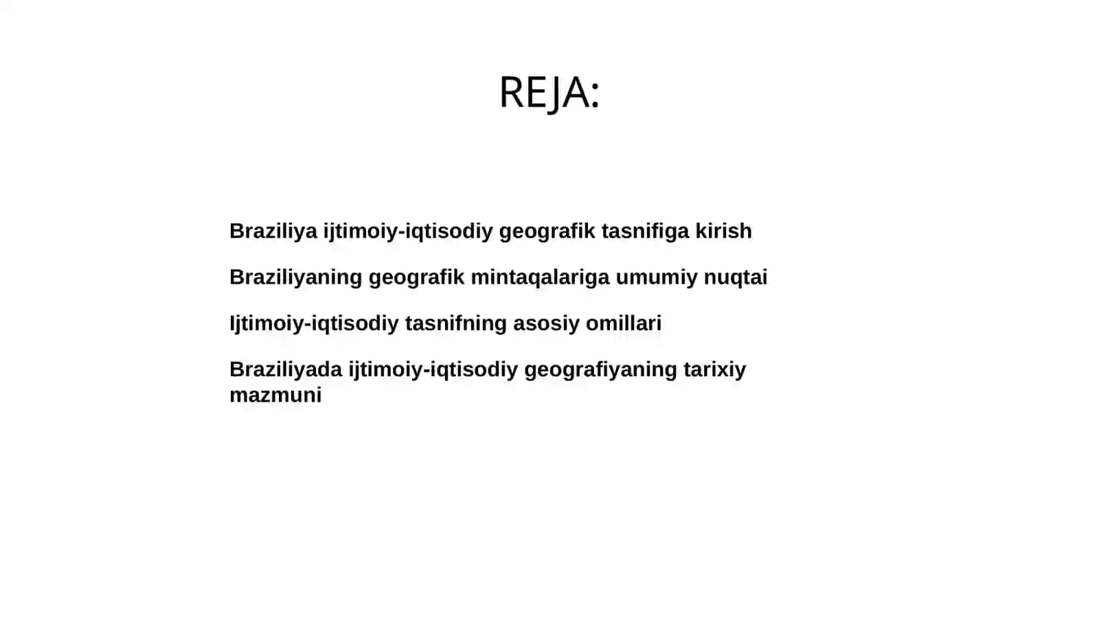 Braziliya ijtimoiy iqtisodiy geografik tasnif 2