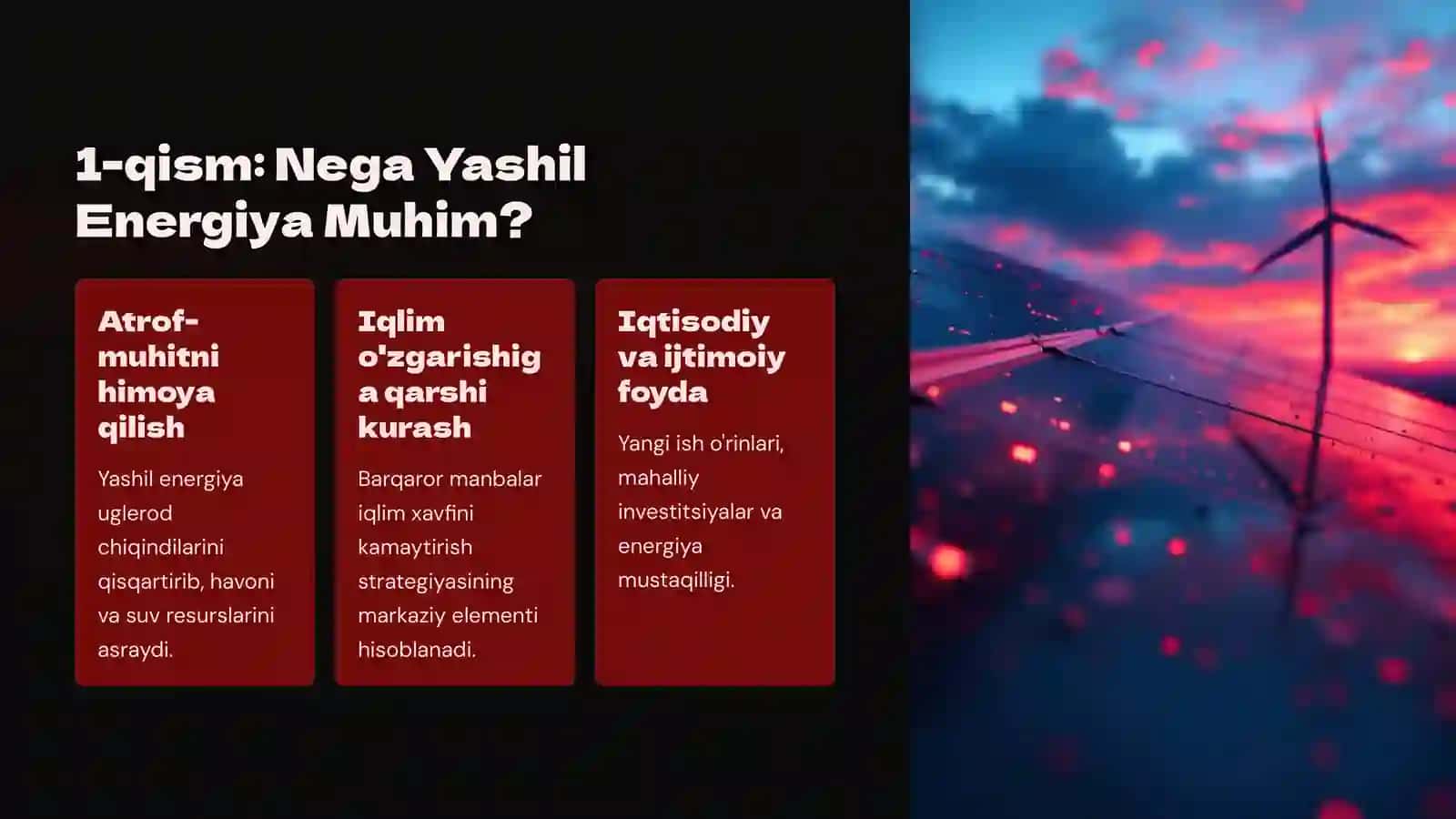Yashil Energiya: Kelajakni Bugun Yaratamiz 2