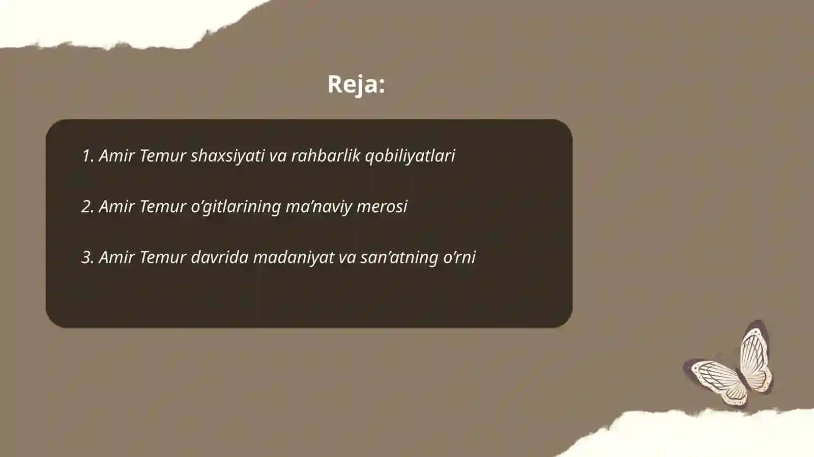 Amir Temur o’gitlarining tarbiyaviy ahamiyatlari 2