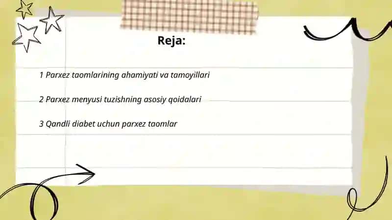 Parxez taomlar haqida yozish Xayalina Mohira 2