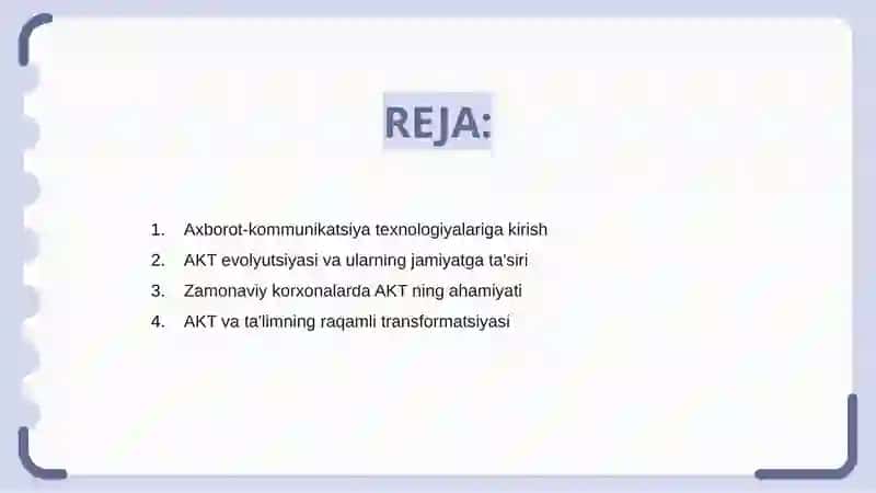 Axborot kommunikatsiya texnologiyalarining roli va ahamyati 2