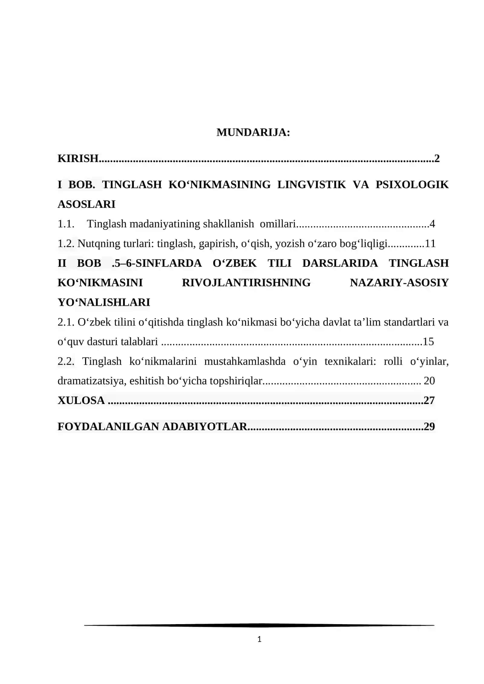 Umumta’lim maktablarining 5-6-sinflarida o‘zbek tili darslarida tinglash ko‘nikmalarini rivojlantirish 2