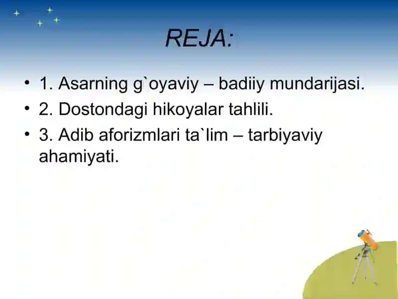 Alisher Navoiy ijodida ta`lim - tarbiya masalalari 2