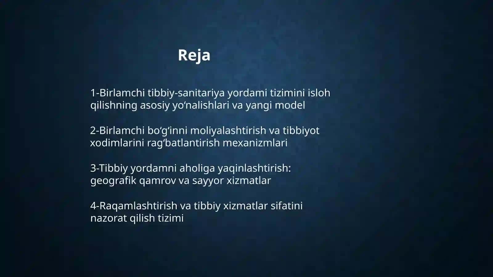 O'zbekiston respublikasida birlamchi tibbiy yordam va tibbiy snitariya hizmat ko'rsatishni rivojlantirishning aspektlari 2