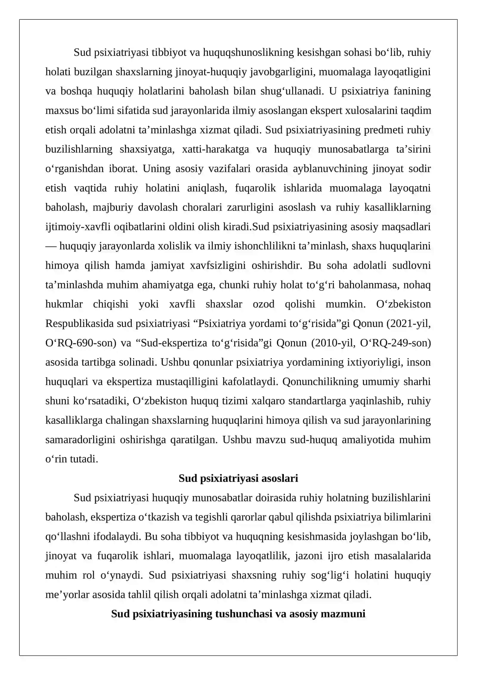 Sud psixiatriyasi asoslari 2