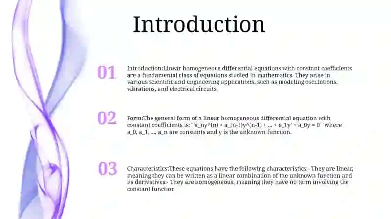 Linear Homegeaus Differantial Equation With Constantcoeffitcients 2