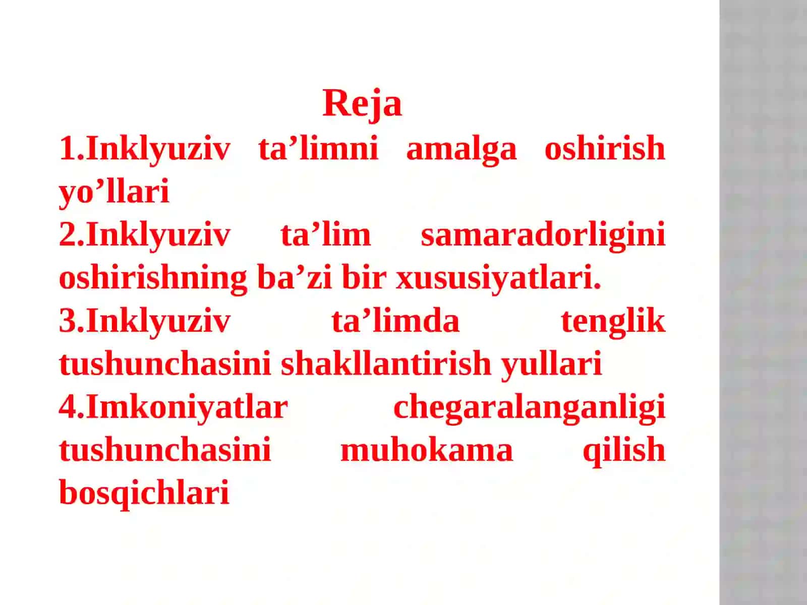 SINF VA GURUXLARDA INKLYUZIV TA’LIM TUSHUNCHASINI RIVOJLANTIRISH 2