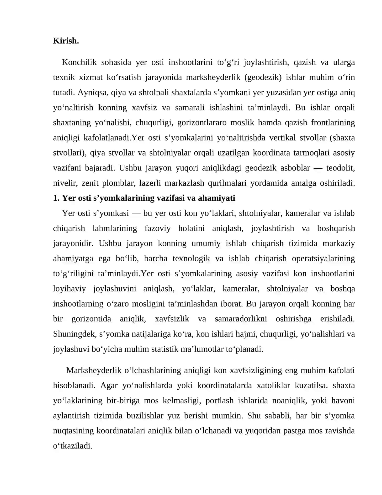Qiya stvolni o'tishda marksheyderlik ishlari 2
