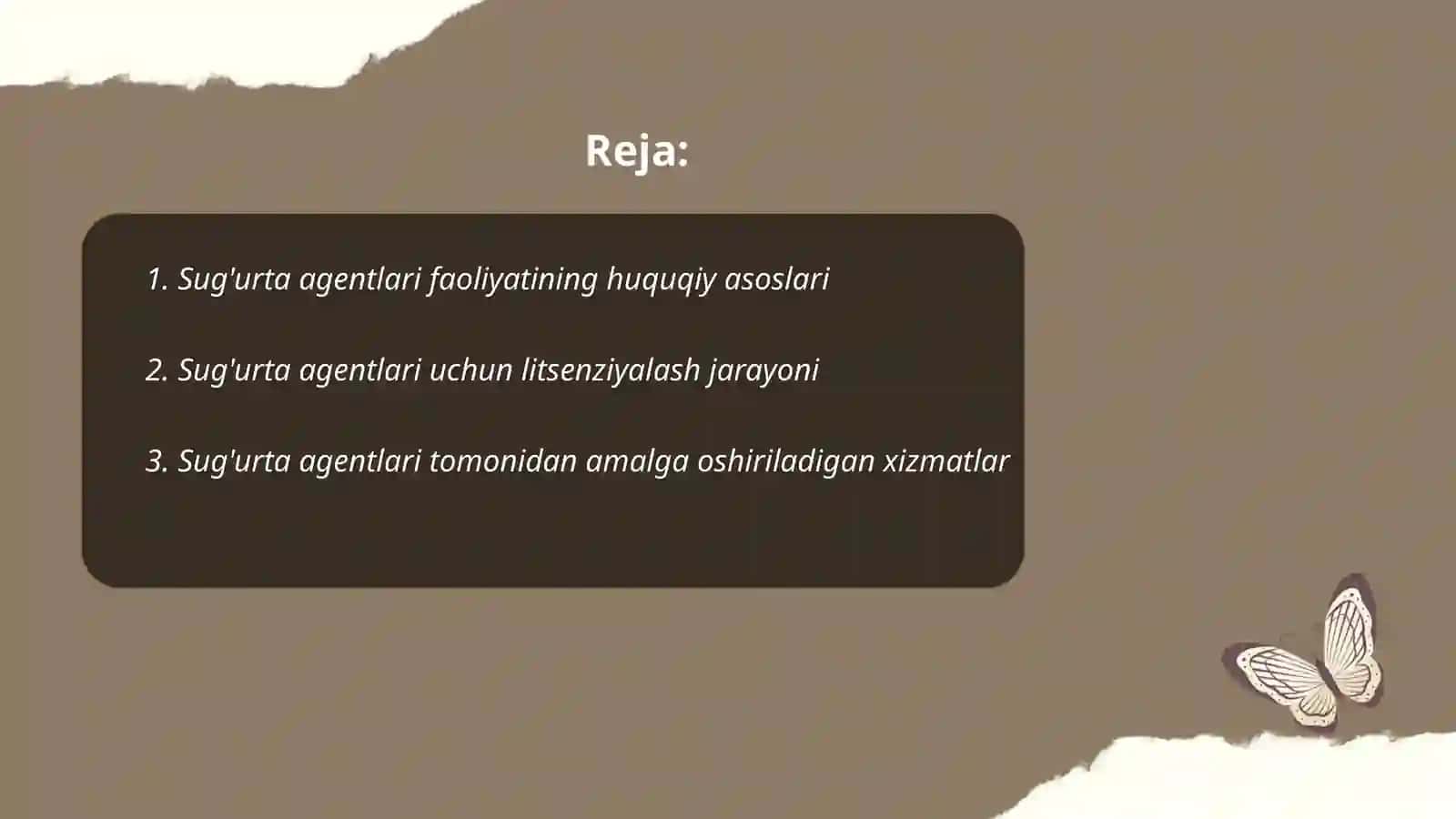 Sug'urta agentlari faoliyatining nazorati 2