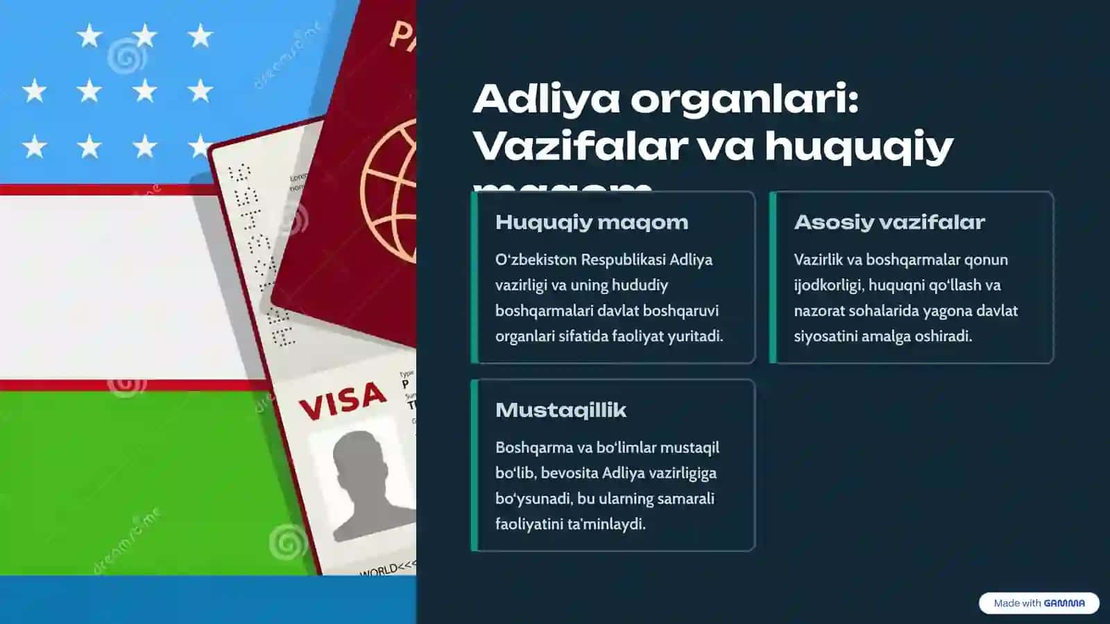 Adliya Organlari Faoliyatini Tashkil Etish va Boshqarish 2