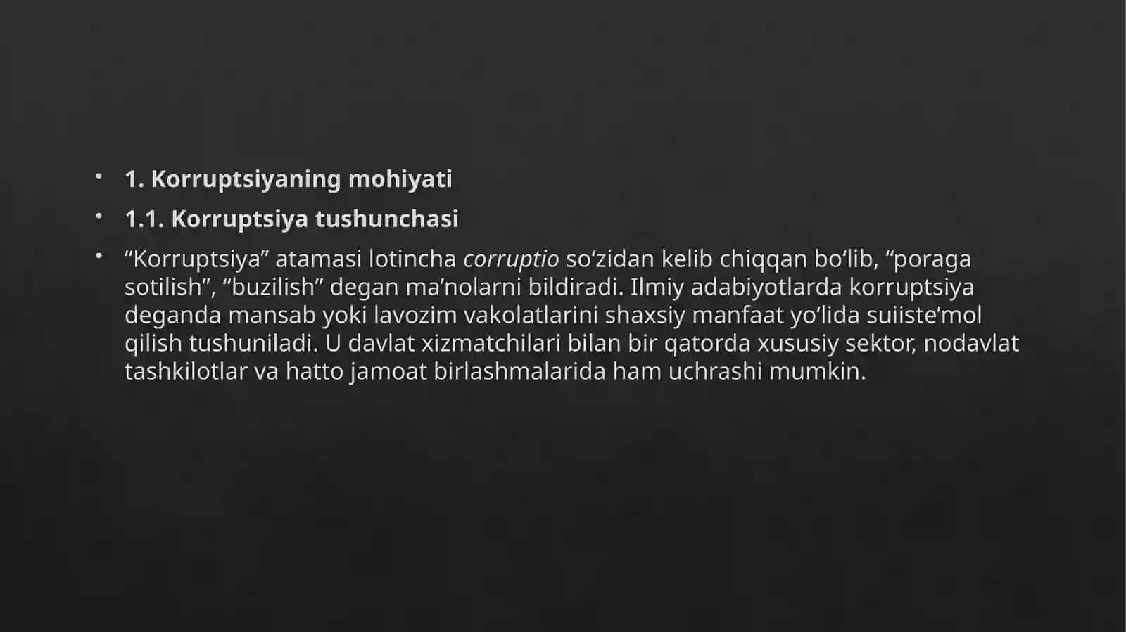 Korrupsiyaning mohiyati. oqibatlari va unga qarshi kurash mexanizmlari 2