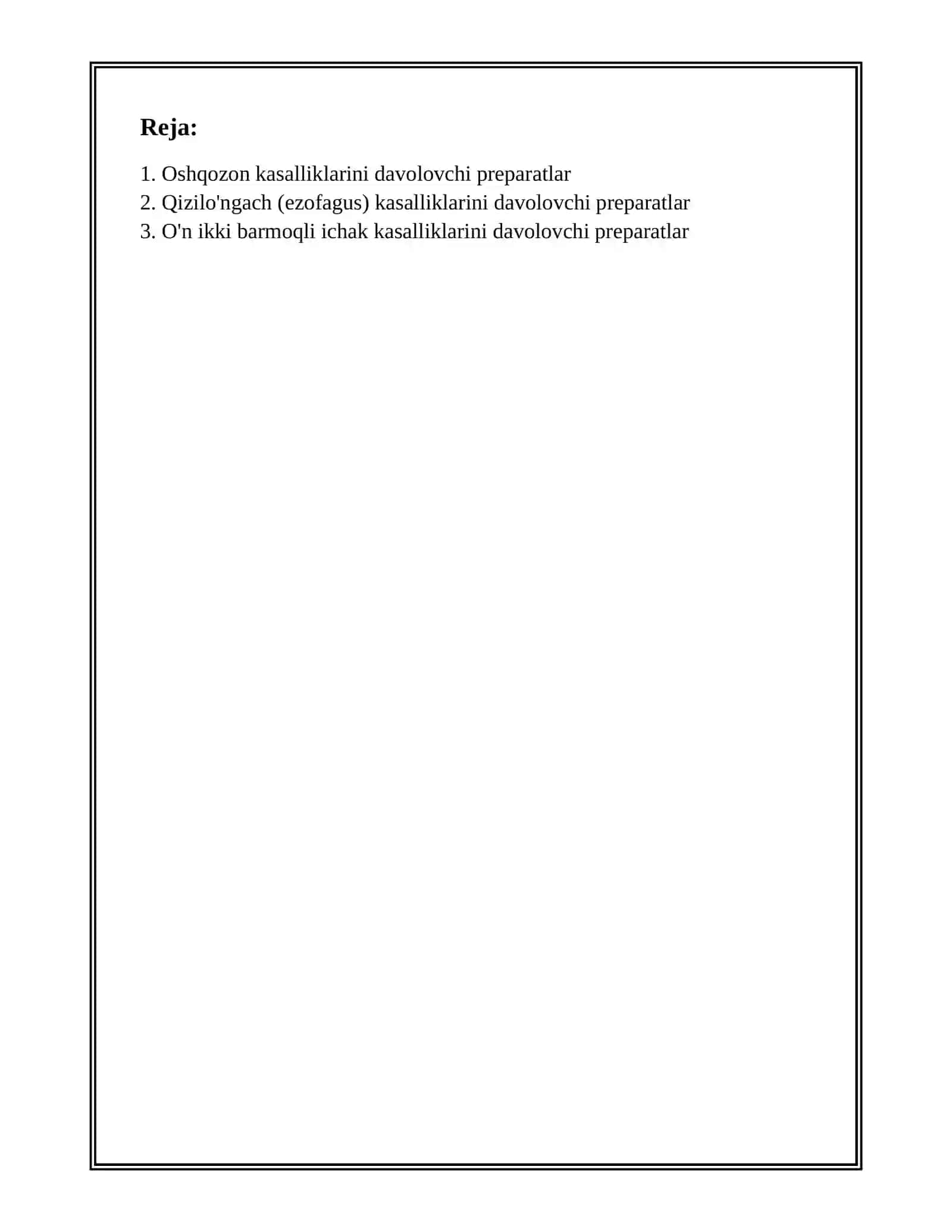 HAZM QILISH ORGANLARI, KASSALIKLARINI DAVOLOVCHI PEREPARADLAR 2
