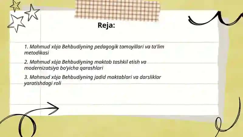 Mahmud xòja Behbudiyning pedagogik va siyosiy qarashlari 2