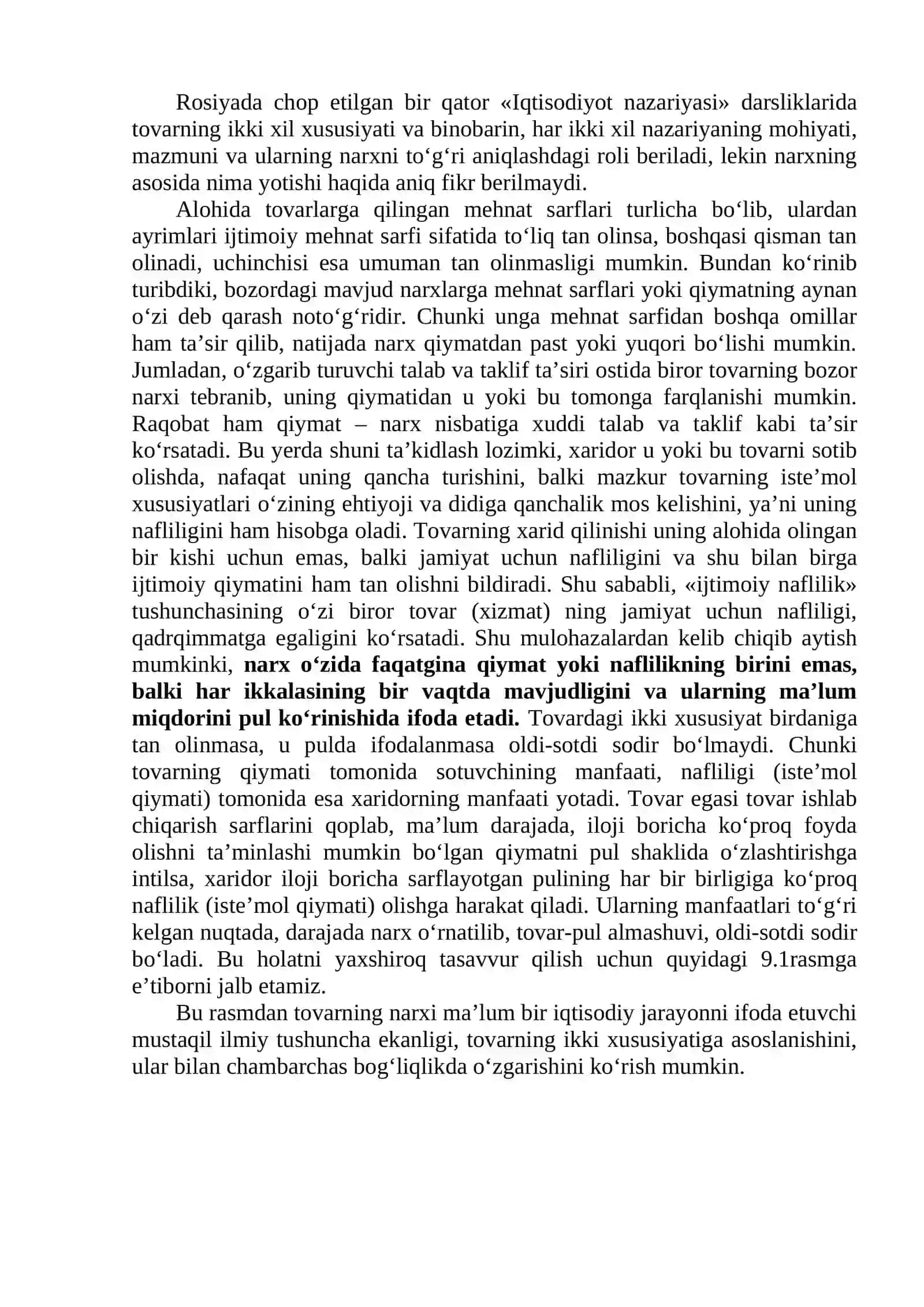MAVZU. NARXNING MOHIYATI VA SHAKLLANISH XUSUSIYATLARI 2